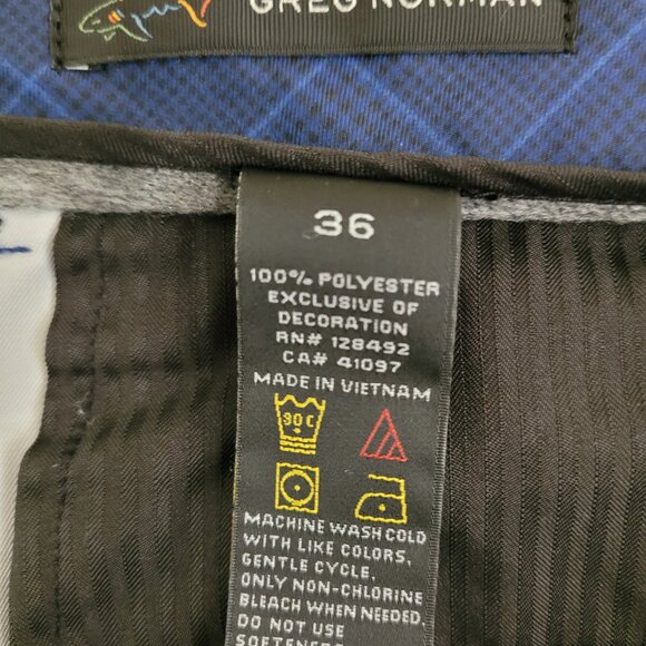 Greg Norman Collection Blue Plaid Men's Hybrid Shorts - Picture 8 of 15